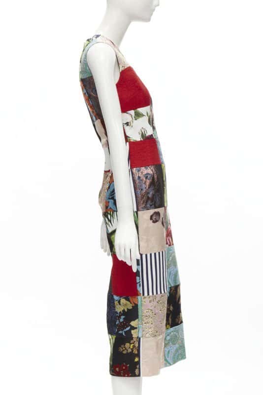 DOLCE & GABBANA Patchwork Midi MultiColor Never worn - Model View