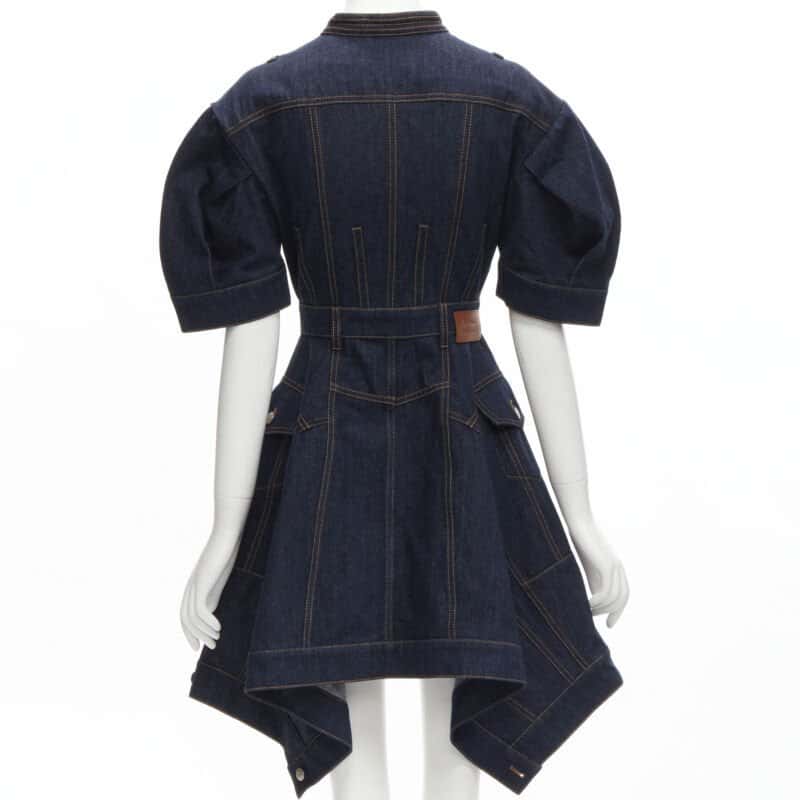 Alexander McQueen Indigo Denim Dress Blue Never worn - Box View