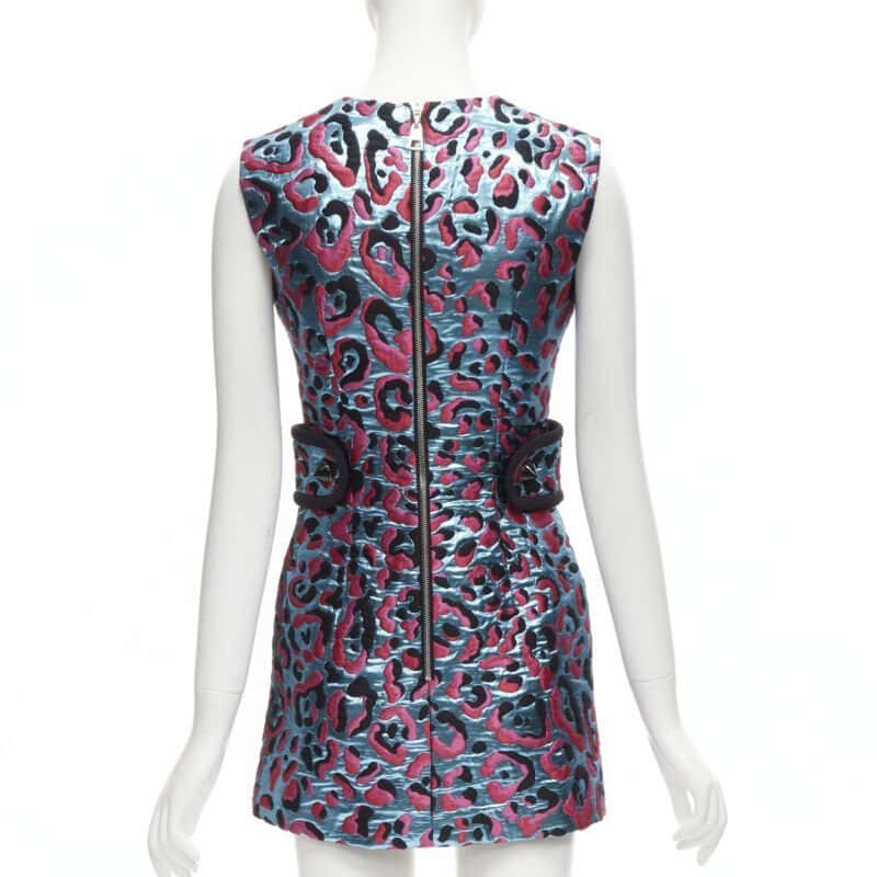 Louis Vuitton Metallic Leopard Blue Polyester Never worn - Box View