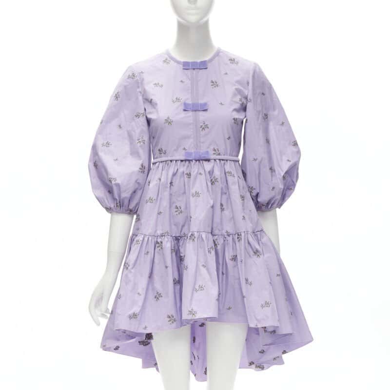 RED VALENTINO GARAVANI Purple Bow Dress Purple Polyester Never worn - Front View