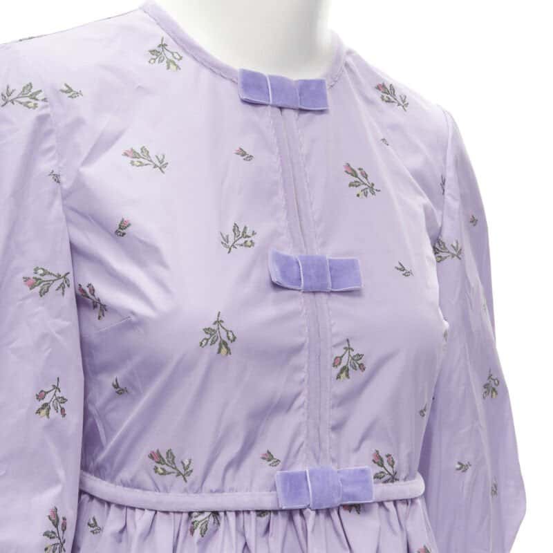 RED VALENTINO GARAVANI Purple Bow Dress Purple Polyester Never worn - Back View
