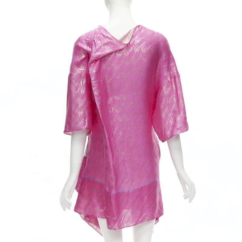 Fendi Metallic Pink Dress Pink Silk Never worn - Box View