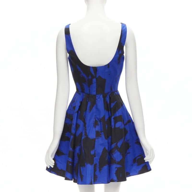Alexander McQueen Abstract Fit Dress Blue Cotton Never worn - Box View