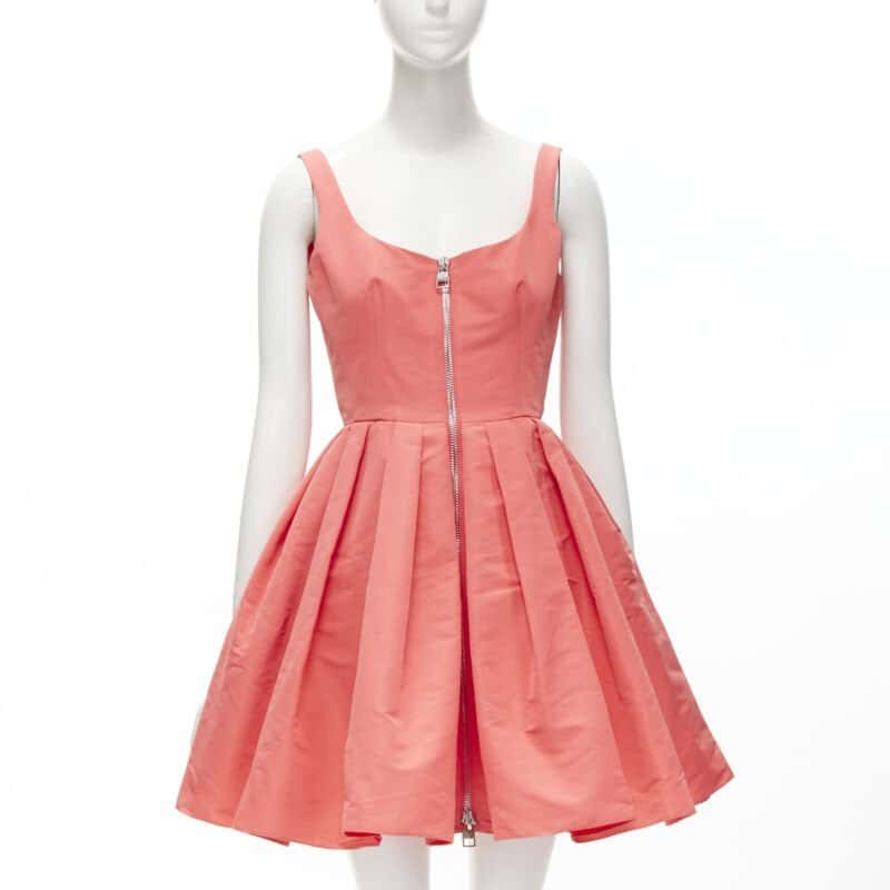 Alexander McQueen Pink Taffeta Fit Pink Polyester Never worn, with tag - Front View