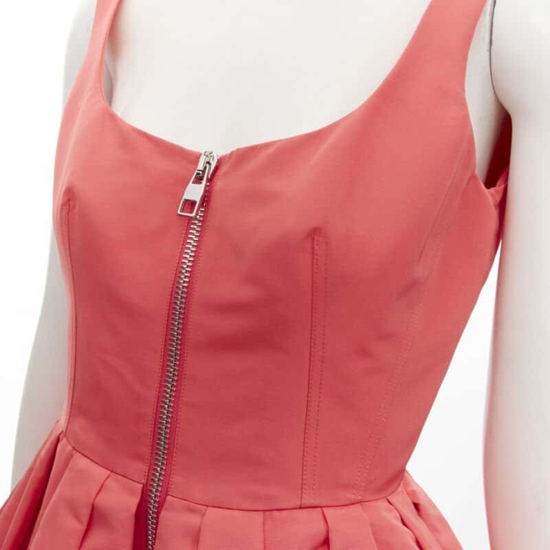 Alexander McQueen Pink Taffeta Fit Pink Polyester Never worn, with tag - Back View