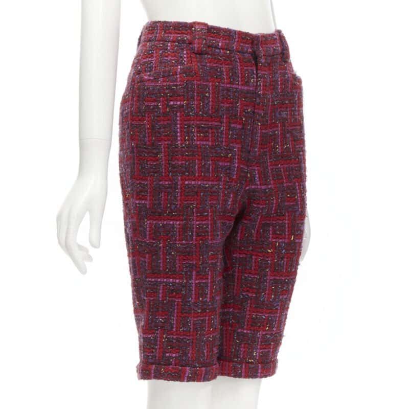 Saint Laurent Geometric Tweed Purple Tweed Never worn - Inside View