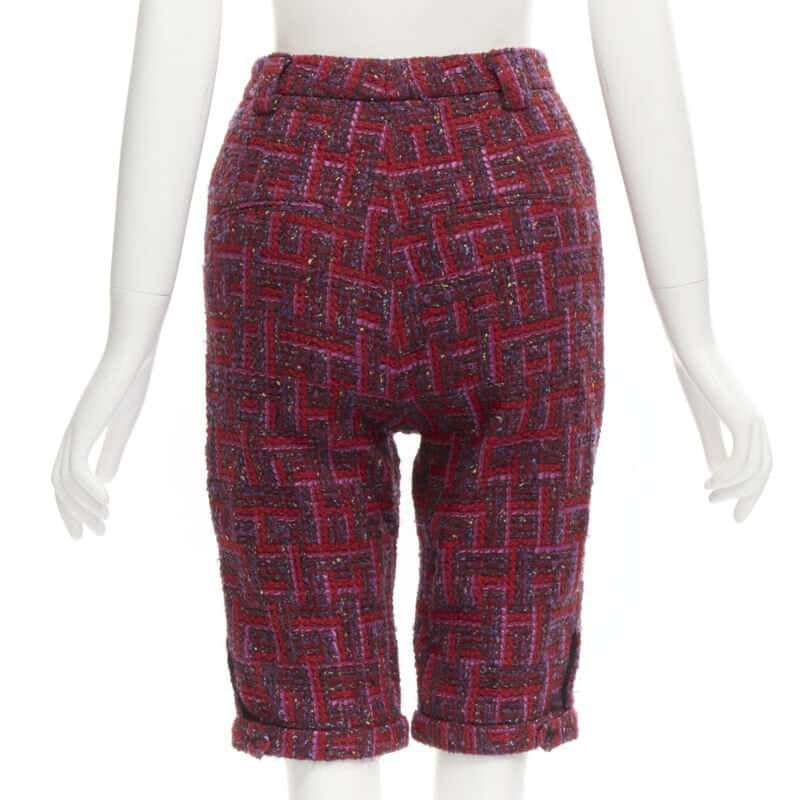 Saint Laurent Geometric Tweed Purple Tweed Never worn - Box View