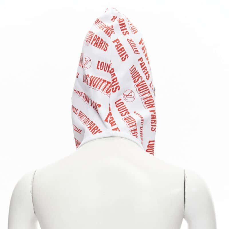 Louis Vuitton Logo Hood Hat White Viscose Never worn - Box View