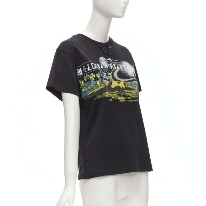 Louis Vuitton Graphic Chain Tee Black Cotton Never worn - Inside View
