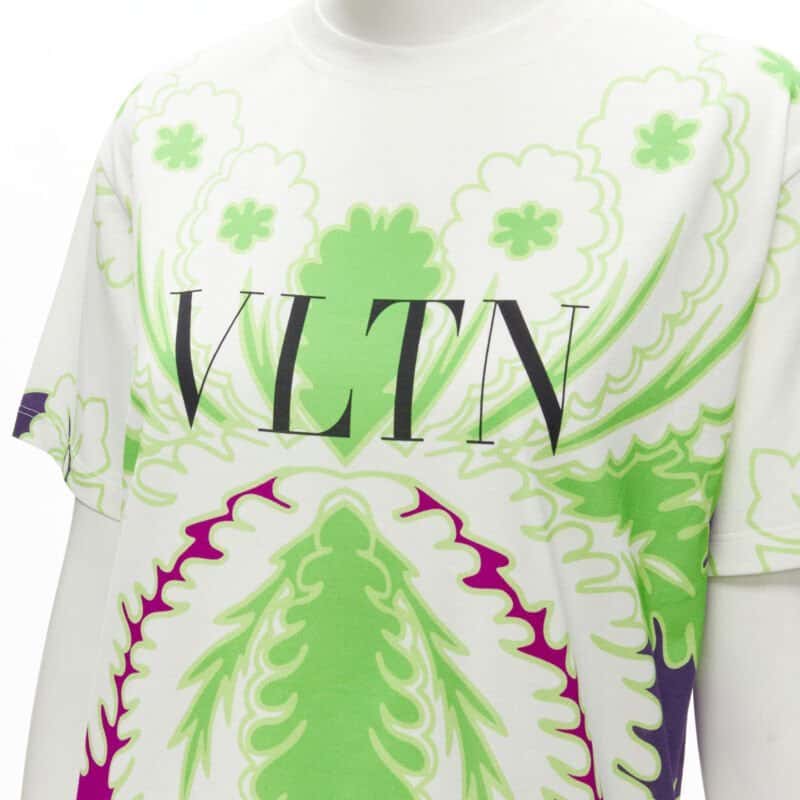 Valentino Garavani Floral Print Tee White Cotton Never worn - Back View