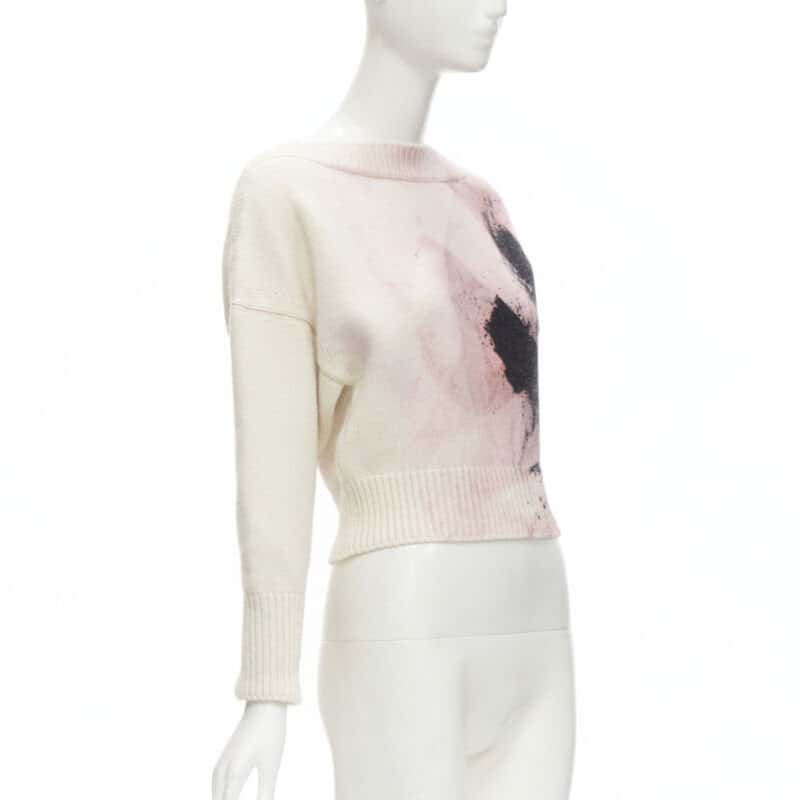 Alexander McQueen Anemone Sweater Beige Wool Never worn - Inside View