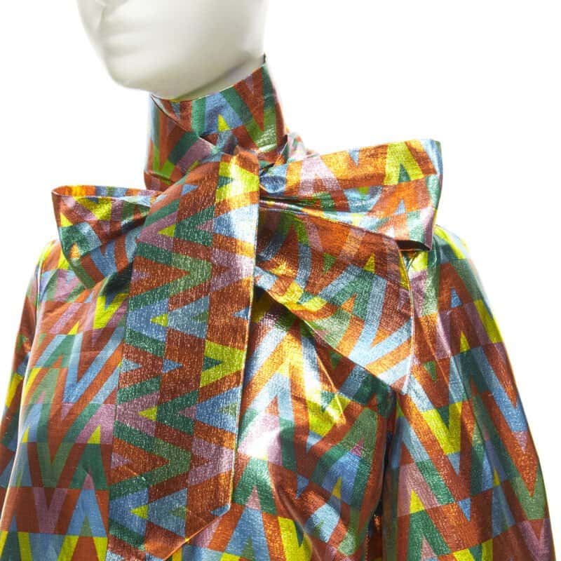 Valentino Garavani Graphic Tie Blouse MultiColor Polyester Very good condition - Back View