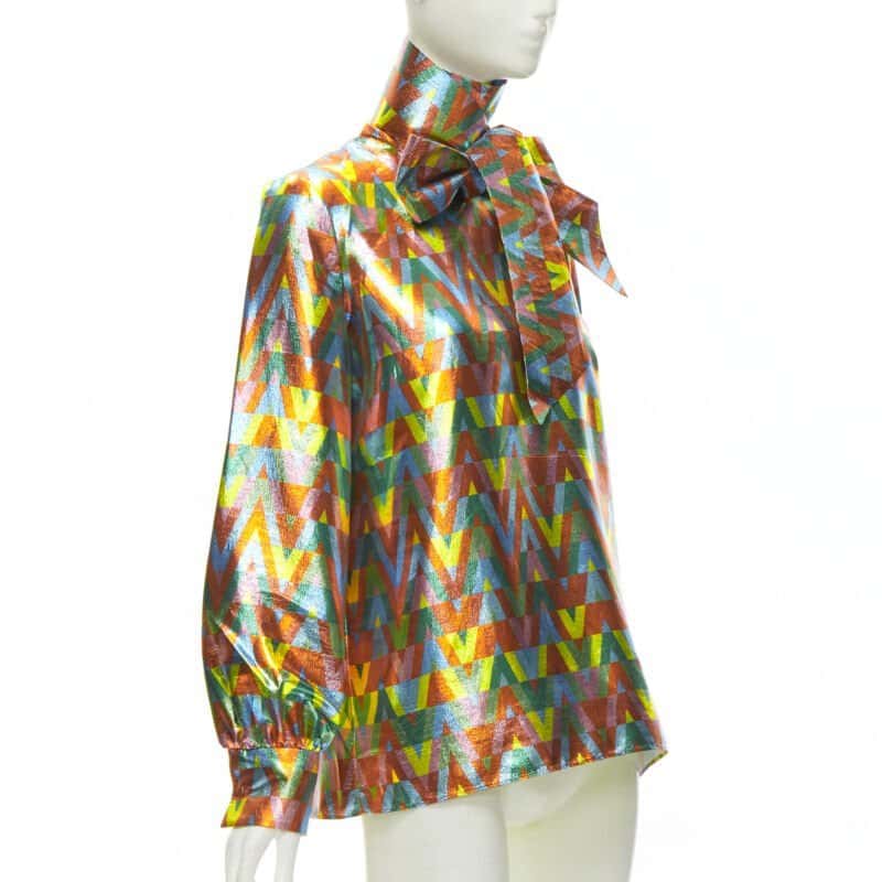Valentino Garavani Graphic Tie Blouse MultiColor Polyester Very good condition - Inside View