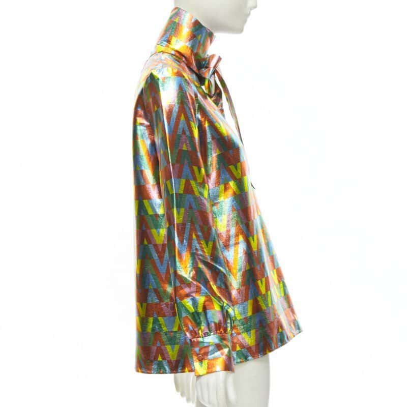 Valentino Garavani Graphic Tie Blouse MultiColor Polyester Very good condition - Model View