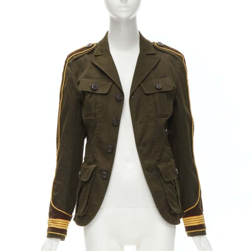 Dsquared2 Military Utility Jacket Green Cotton Never worn - Inside View
