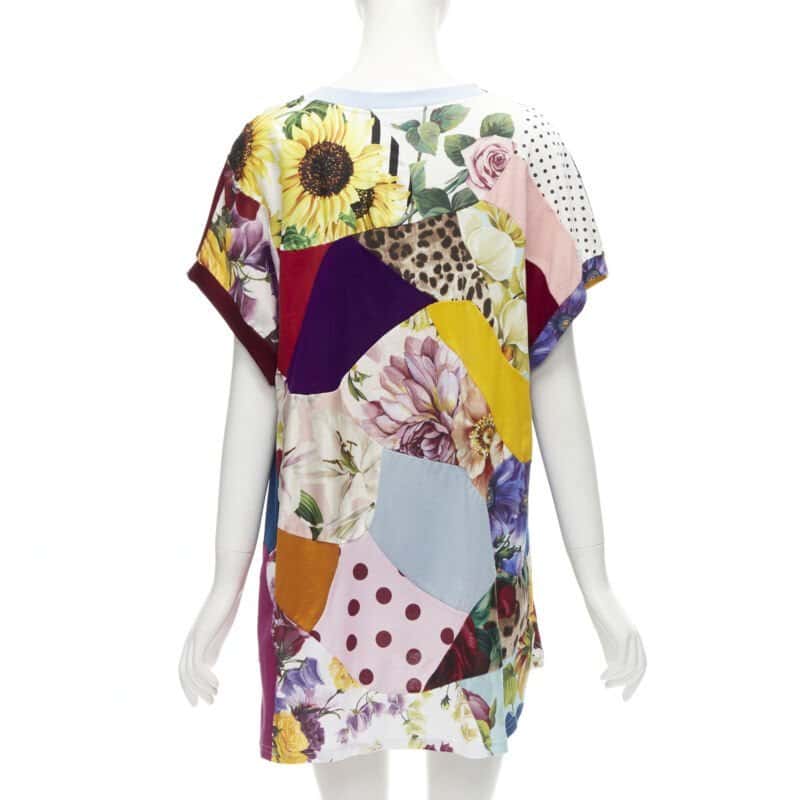 DOLCE & GABBANA Sicilian Patchwork Dress MultiColor Cotton Never worn - Box View