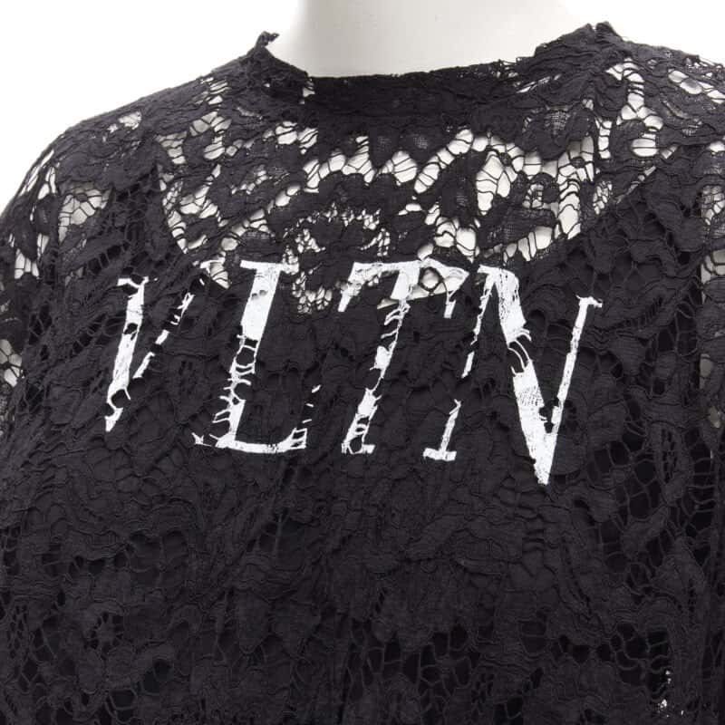 Valentino Garavani Black Floral Romper Black Polyester Never worn - Back View