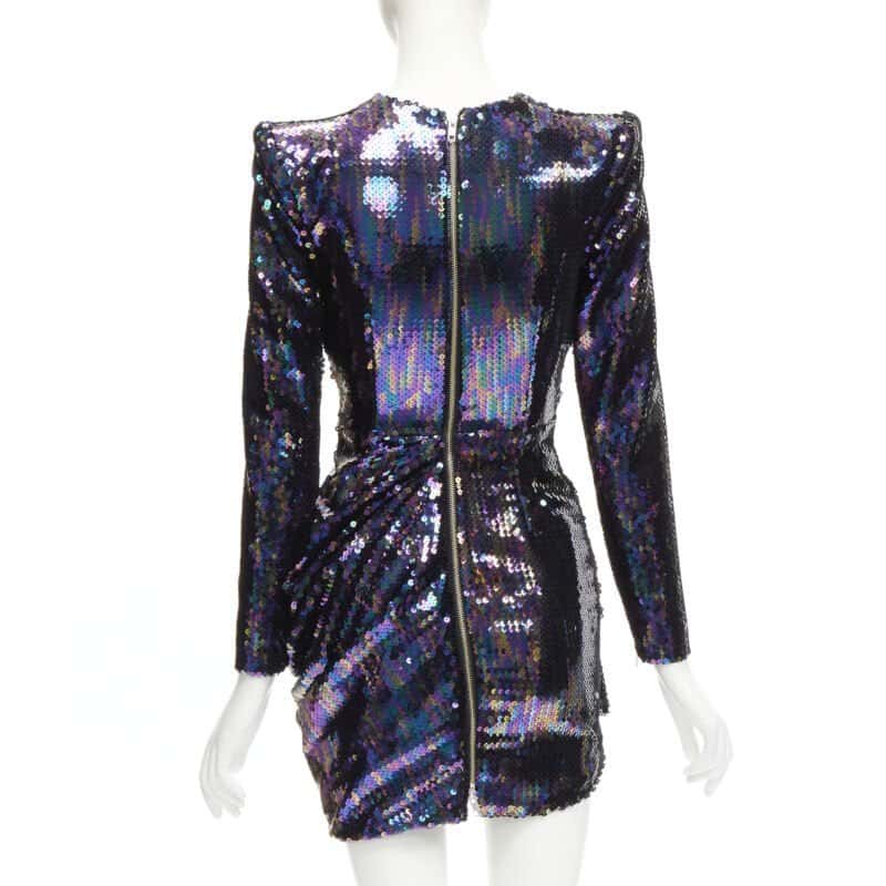 Alex Perry Blue Sequins Mini Dress Blue Polyester Never worn - Box View
