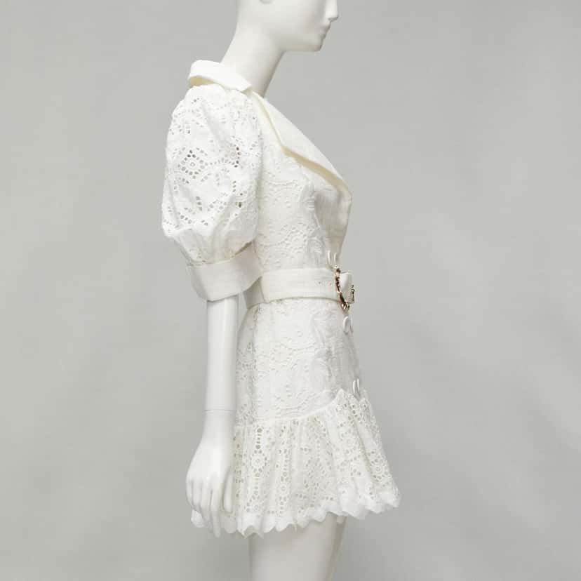 Acler White Eyelet Puff Dress White Cotton Never worn - Box View