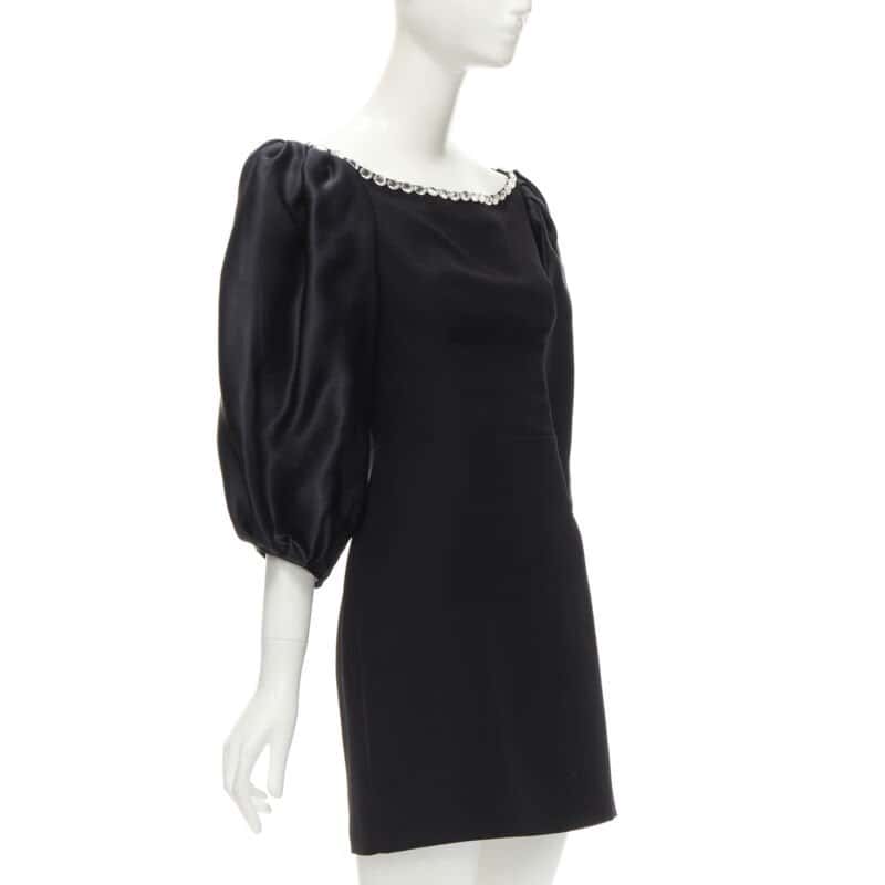 Rasario Crystal Balloon Dress Black Polyester Never worn - Inside View