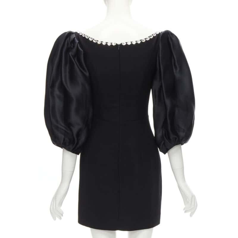 Rasario Crystal Balloon Dress Black Polyester Never worn - Box View
