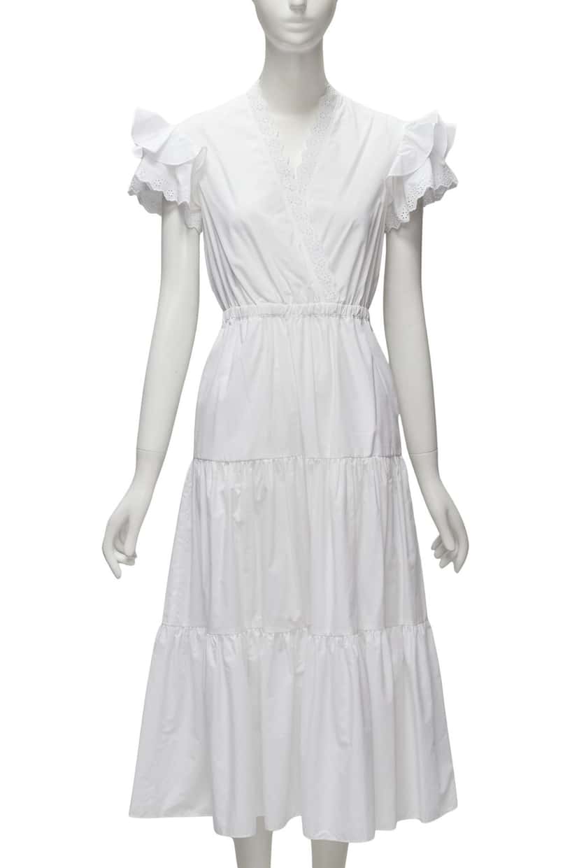 PHILOSOPHY DI LORENZO SERAFINI White Butterfly Dress White Cotton Never worn, with tag - Front View