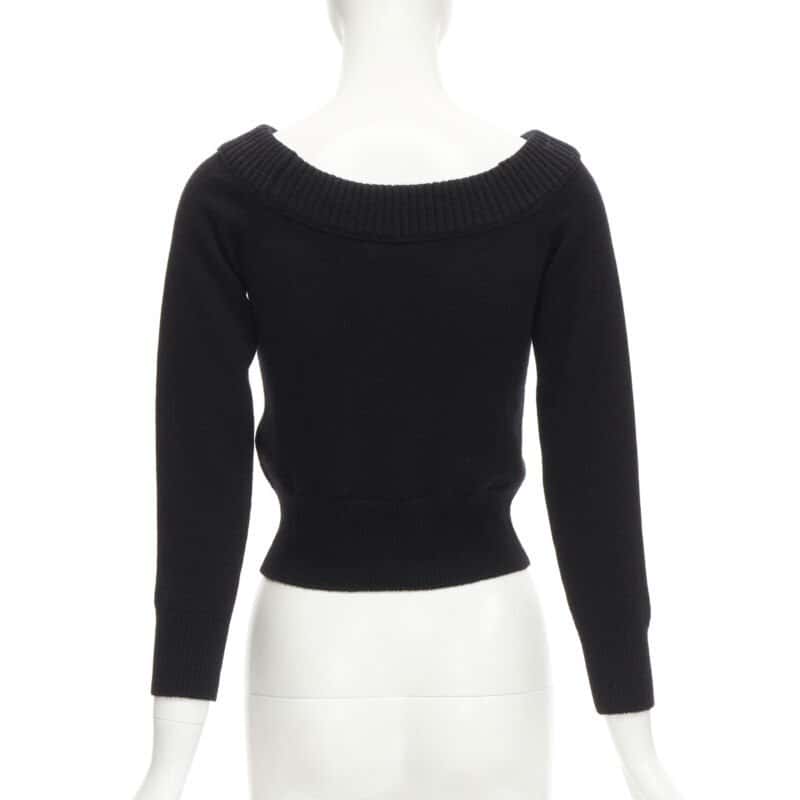 Alexander McQueen Coral Crystal Sweater Black Cashmere Never worn, with tag - Box View