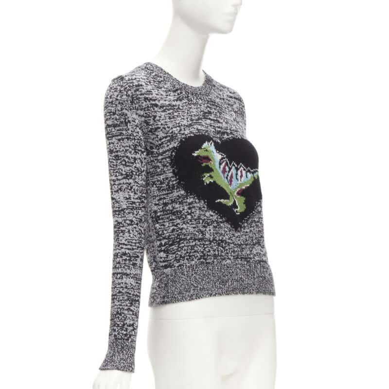Christian Dior Grey Dragon Sweater Grey Cashmere Never worn - Inside View
