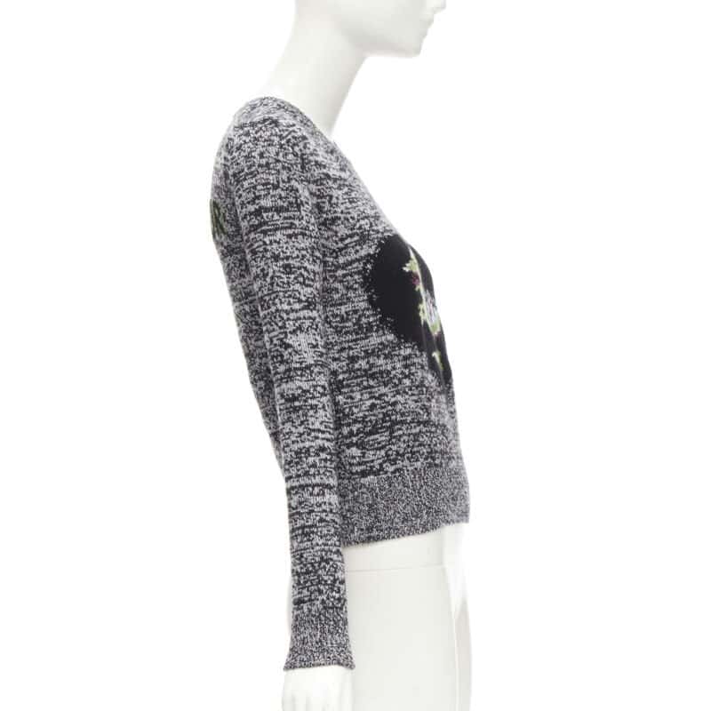 Christian Dior Grey Dragon Sweater Grey Cashmere Never worn - Model View