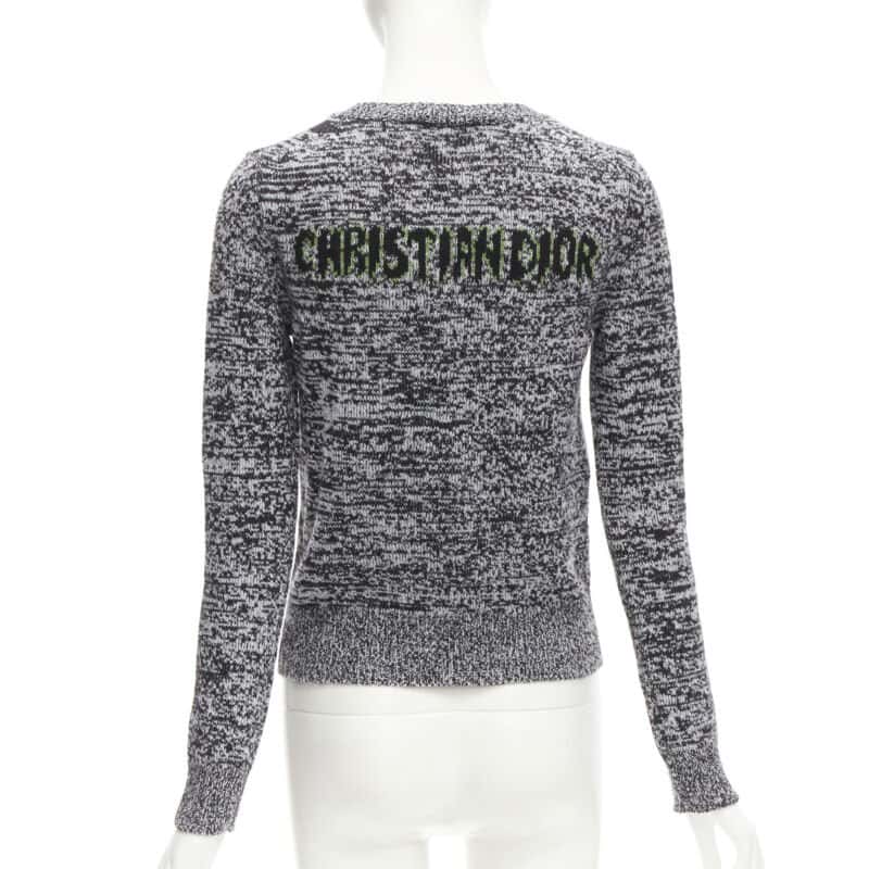 Christian Dior Grey Dragon Sweater Grey Cashmere Never worn - Box View