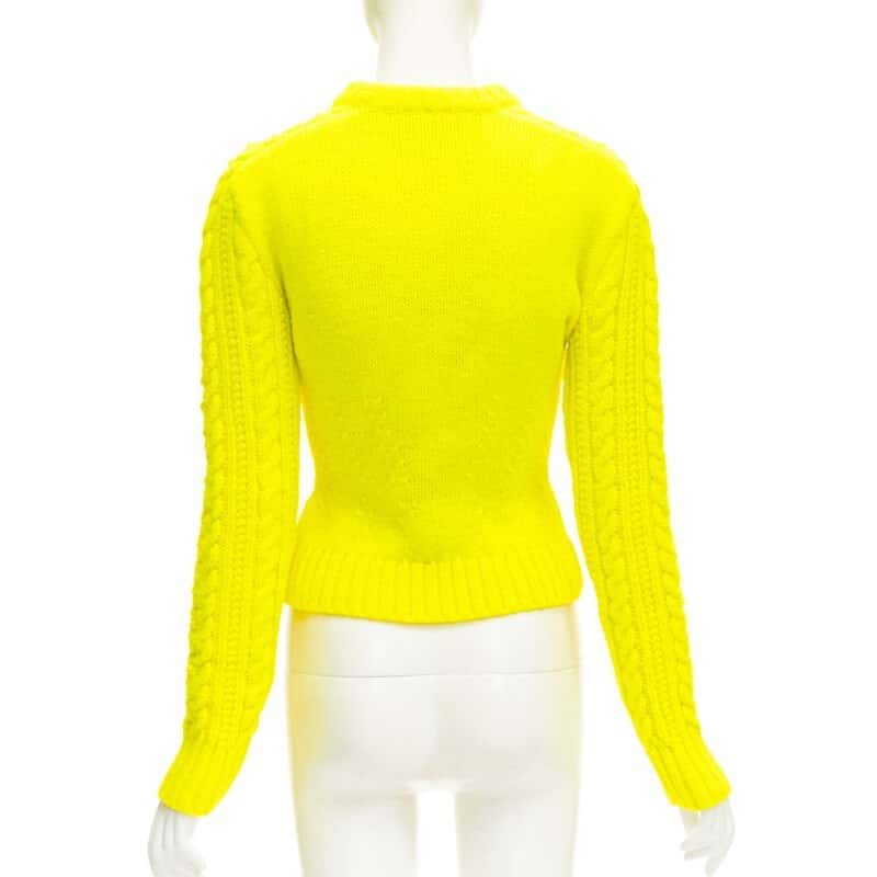 PHILOSOPHY DI LORENZO SERAFINI Yellow Cable Sweater Yellow Wool Never worn - Box View