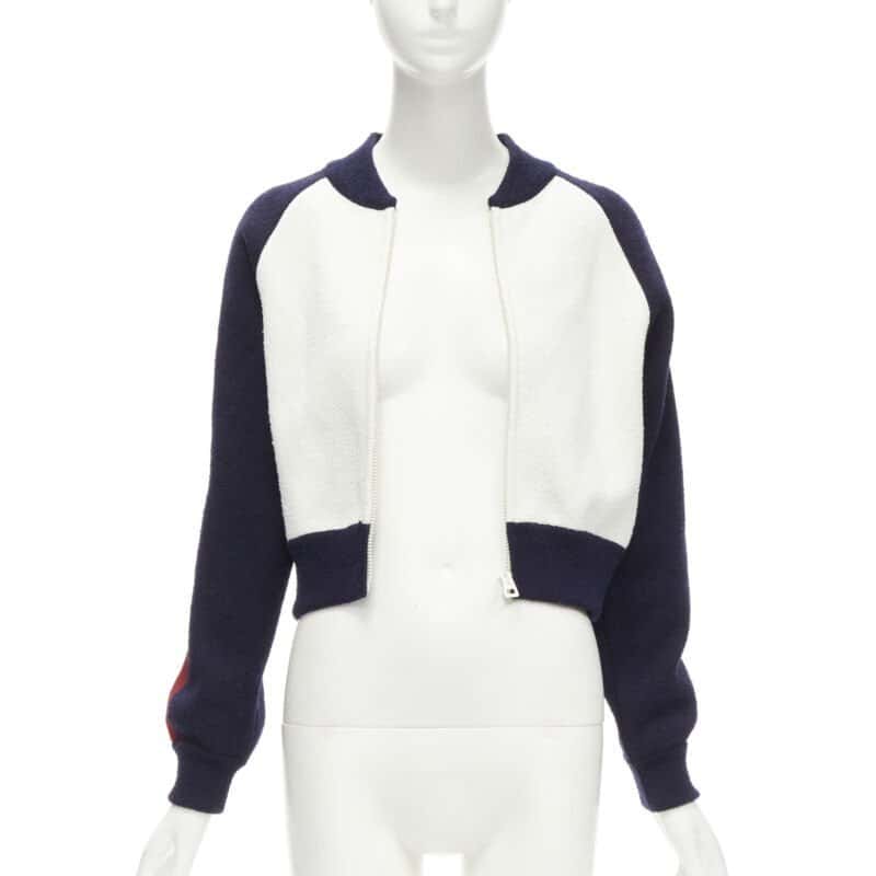 Christian Dior Paris Track Jacket Navy Wool Never worn - Inside View
