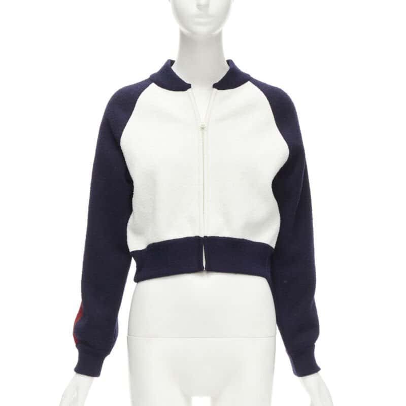 Christian Dior Paris Track Jacket Navy Wool Never worn - Model View