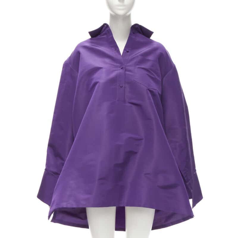 Valentino Garavani 3D Oversized Shirt Purple Silk Never worn - Back View