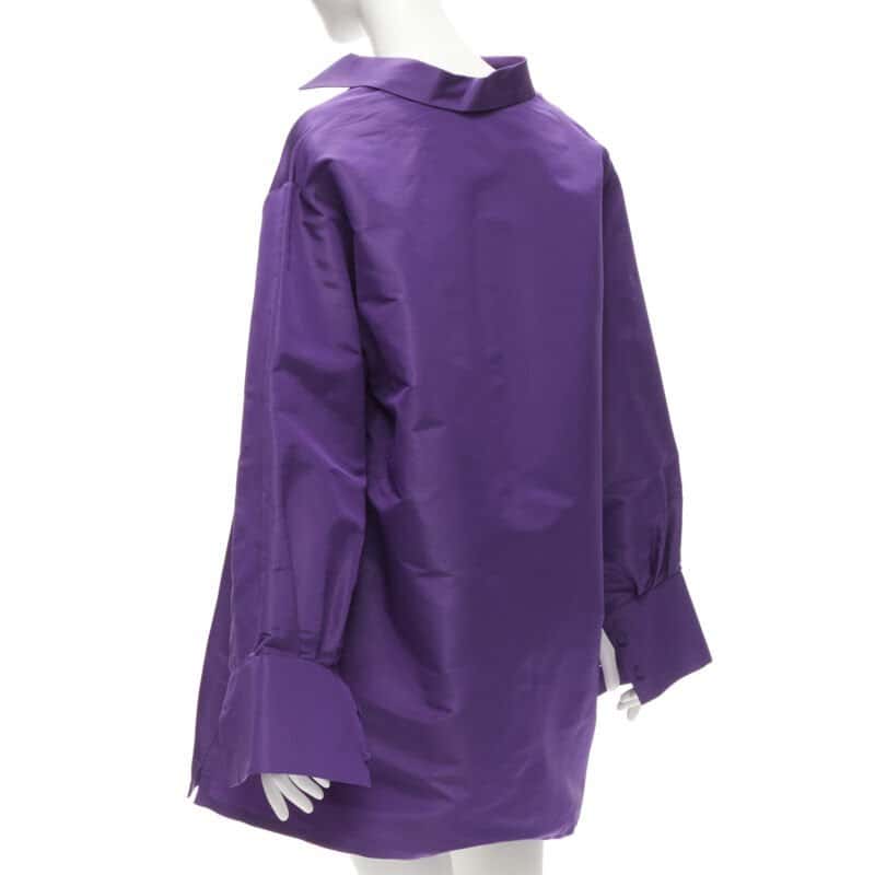 Valentino Garavani 3D Oversized Shirt Purple Silk Never worn - Box View