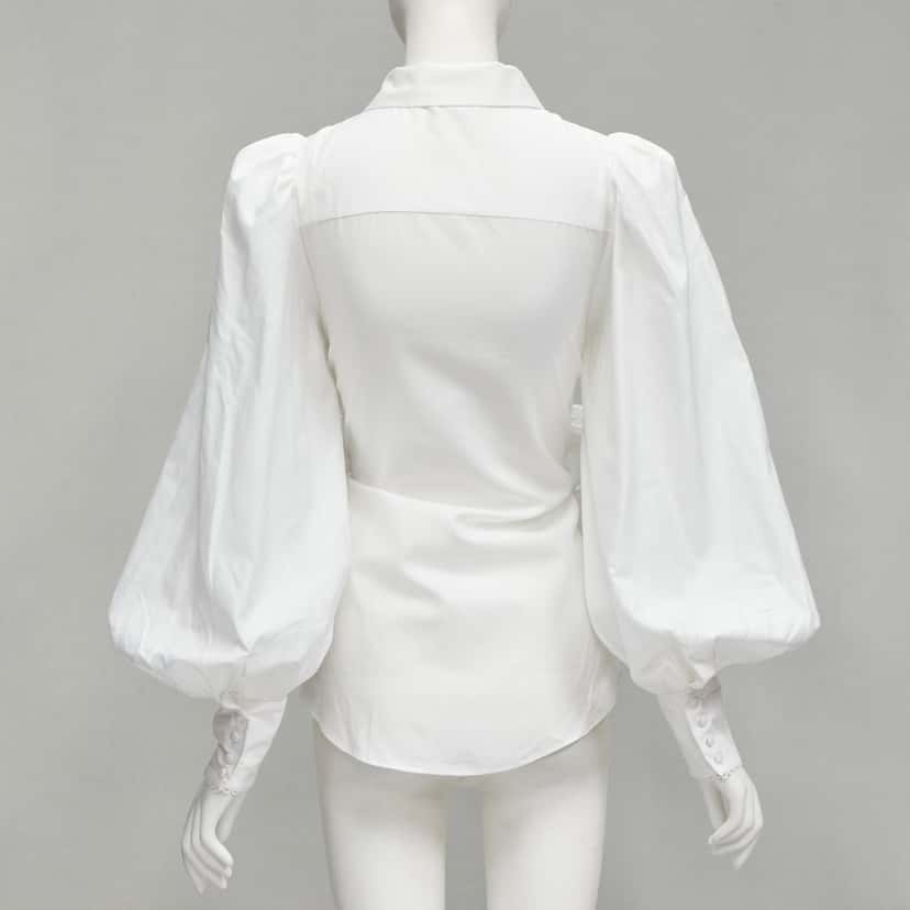 Acler Eyelet Bow Blouse White Cotton Never worn - Box View