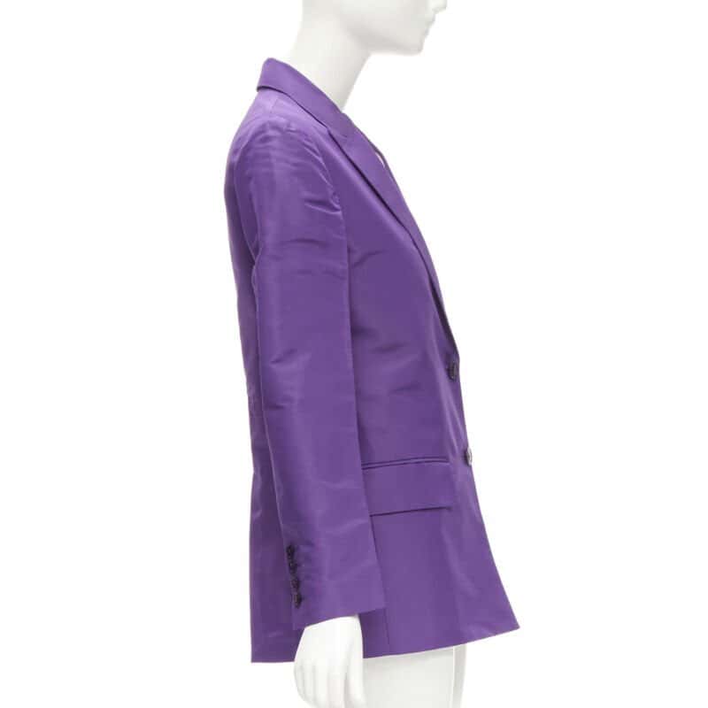 Valentino Garavani Silk Drawstring Blazer Purple Silk Never worn - Box View
