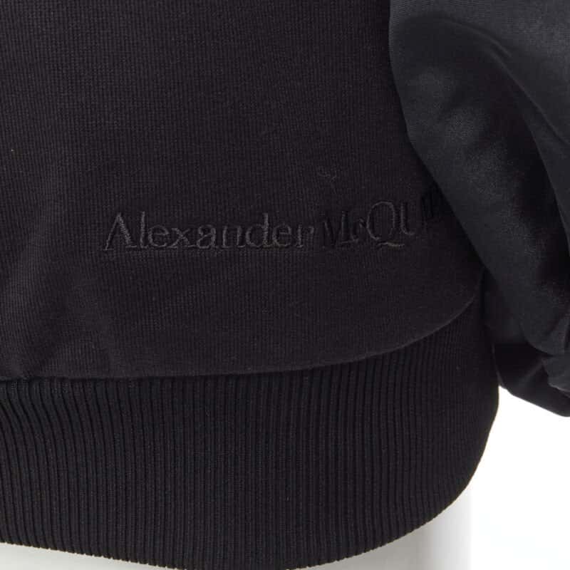 Alexander McQueen Puff Sleeve Sweater Black Cotton Never worn - Back View