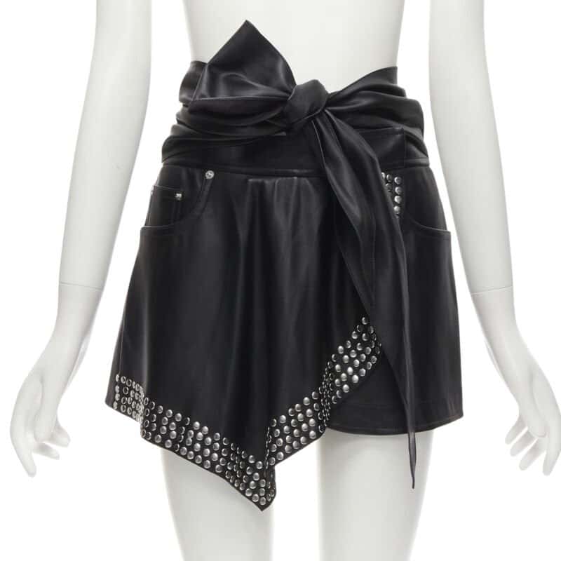 Alexander Wang Studded Wrap Shorts Black Polyester Never worn - Front View