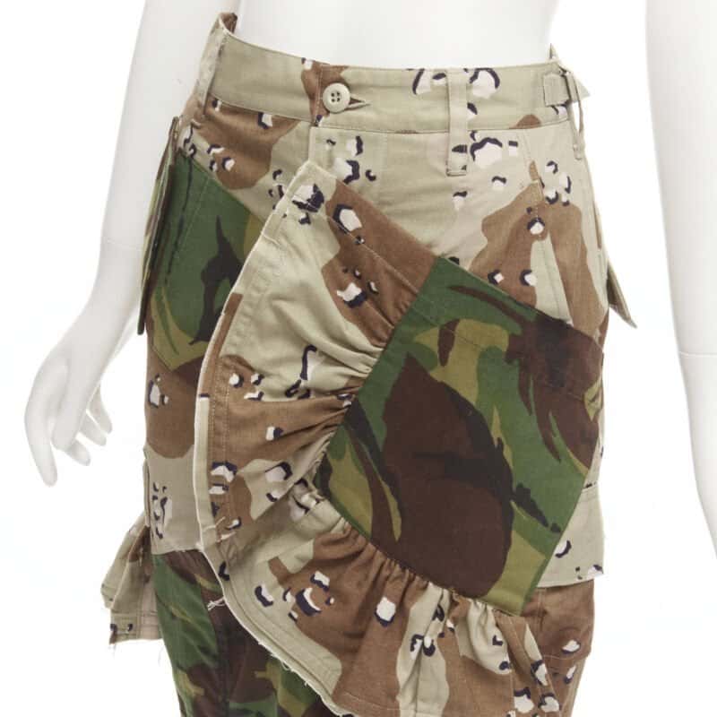 Preen Camo Cargo Skirt Green Cotton Never worn - Back View