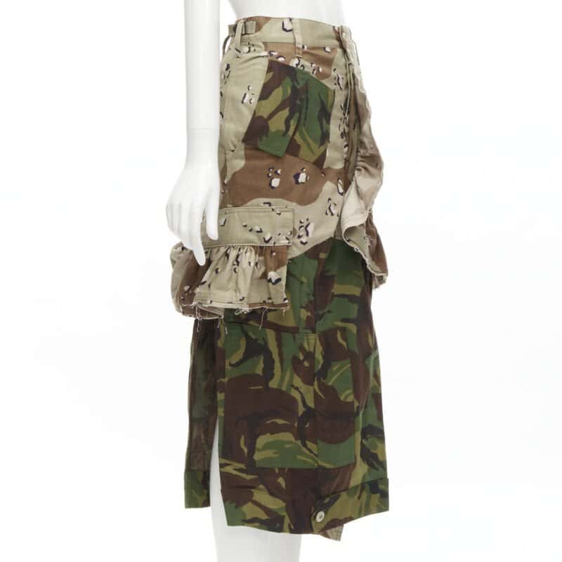 Preen Camo Cargo Skirt Green Cotton Never worn - Inside View