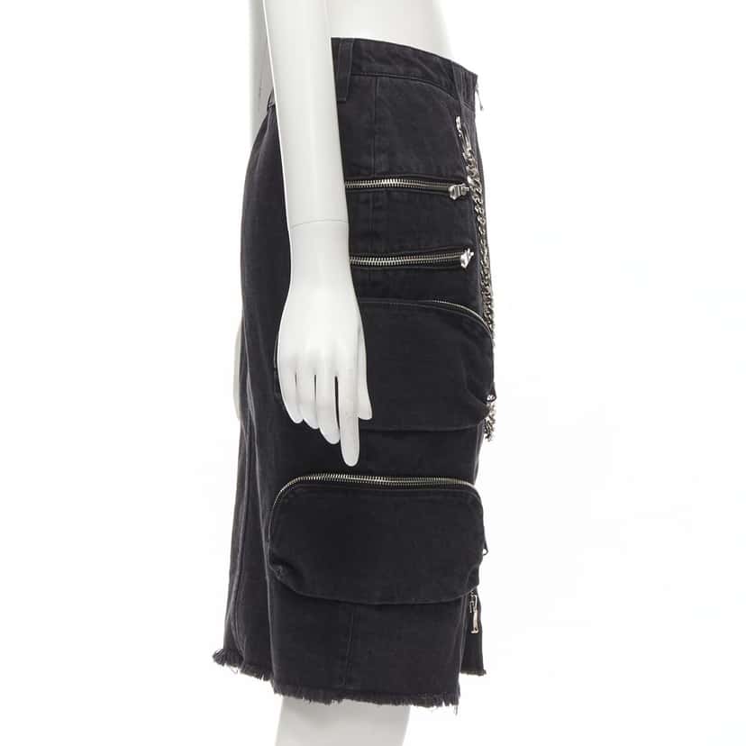 Faith Connexion Punk Chain Skirt Black Cotton Never worn - Model View