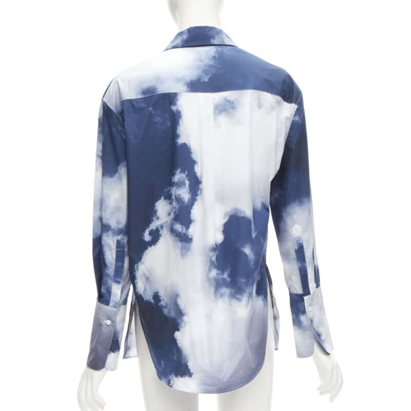 Alexander McQueen Cloud Button Shirt Blue Cotton Never worn - Box View