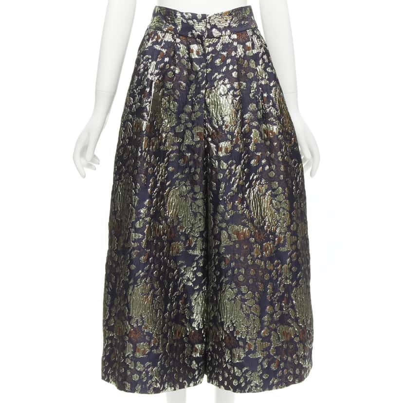 BY MALENE BIRGER Gold Brocade Culottes Gold Polyester Never worn - Front View