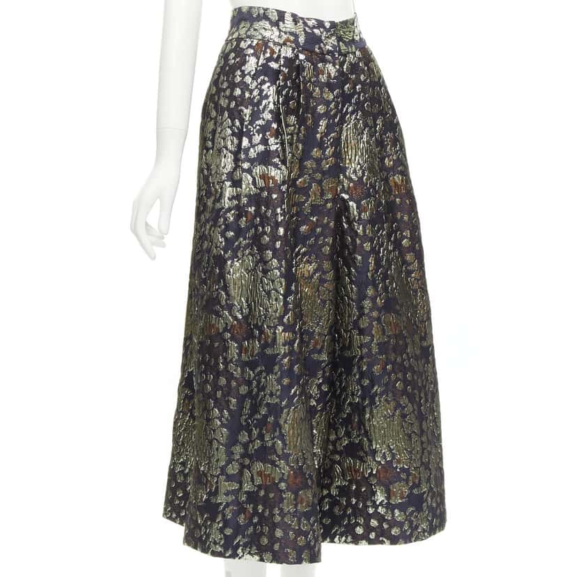 BY MALENE BIRGER Gold Brocade Culottes Gold Polyester Never worn - Inside View