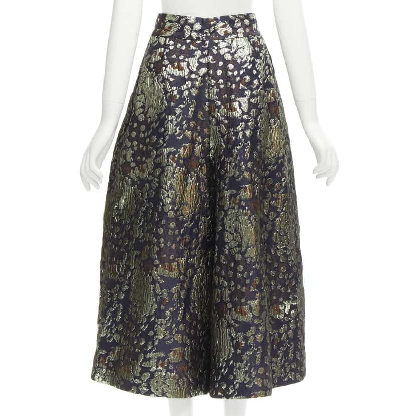 BY MALENE BIRGER Gold Brocade Culottes Gold Polyester Never worn - Box View