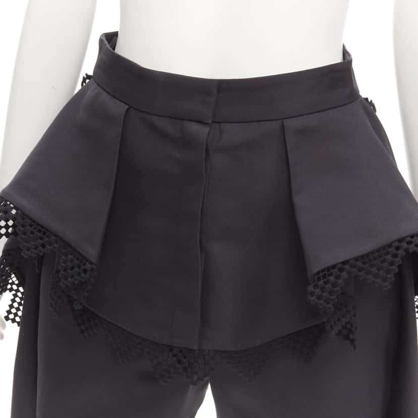 Alexander McQueen Peplum Layer Shorts Black Never worn - Back View