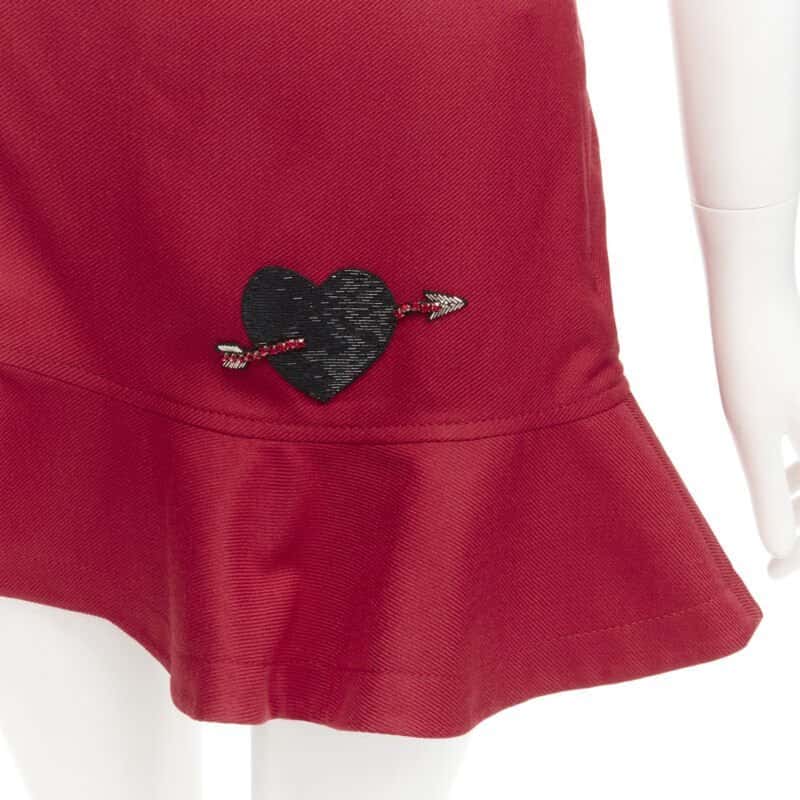 Valentino Garavani Heart Flared Shorts Red Polyester Never worn - Back View