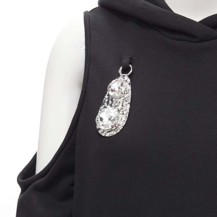 Area Pendant Cold Shoulder Black Cotton Never worn - Back View