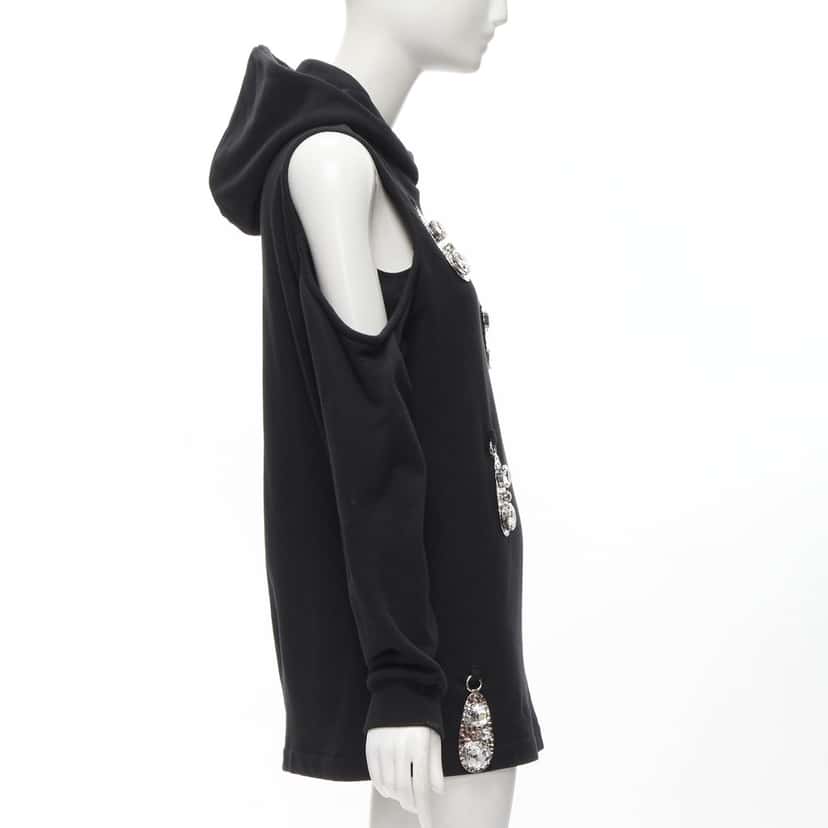 Area Pendant Cold Shoulder Black Cotton Never worn - Model View